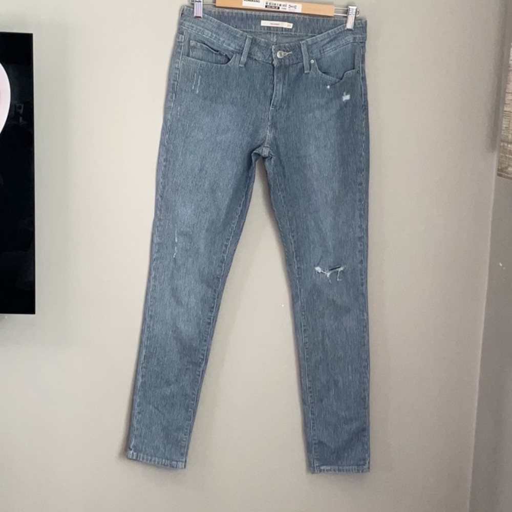 Levi’s 711 Skinny Classic Blue Women's pinstripe Jeans